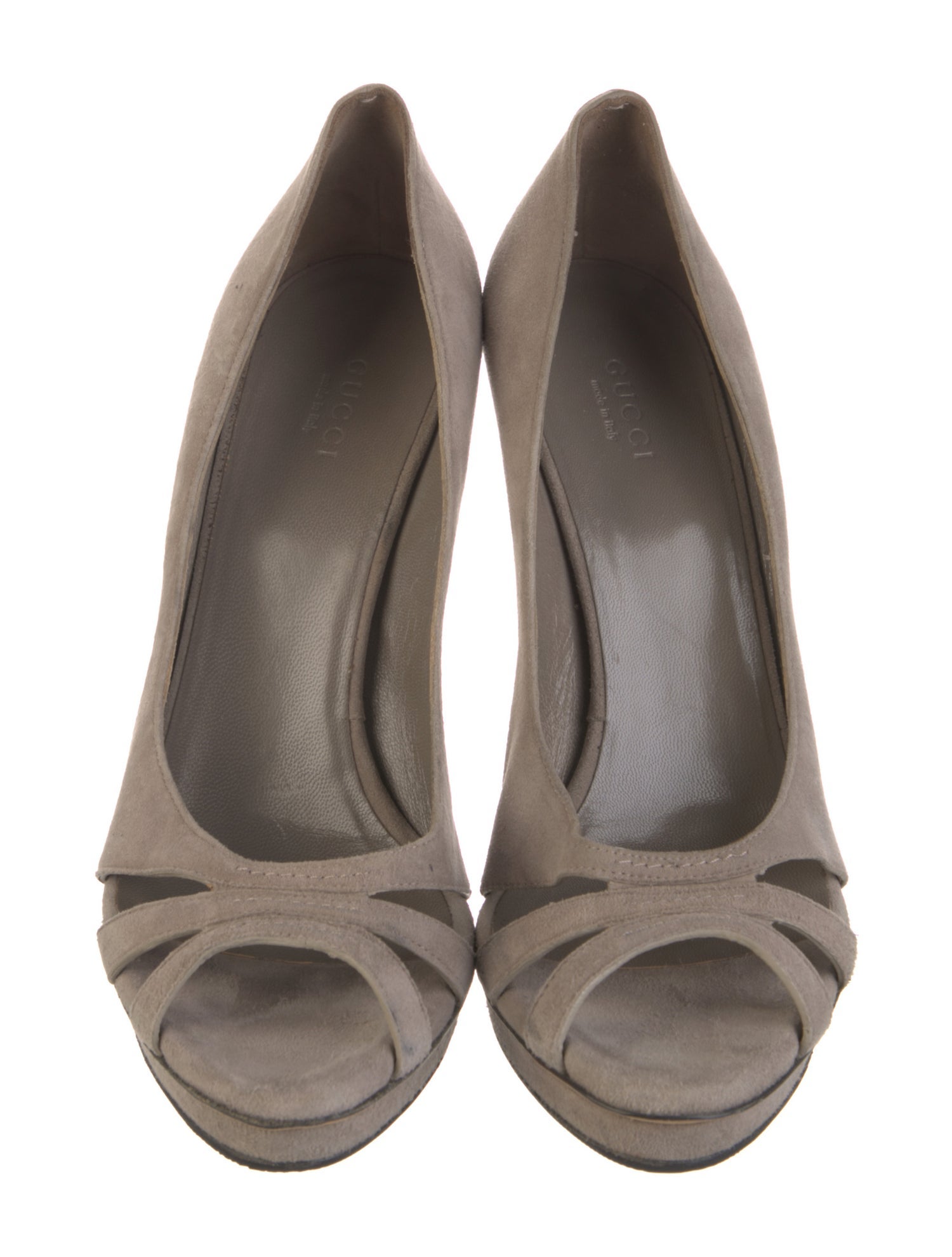 Gucci Horsebit Accent Suede Slingback Sandals